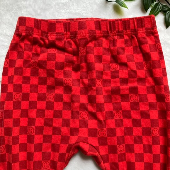 Joe Fresh Baby Toddler Joggers 18-24M Red Checkered Smile Pants - Picture 7 of 10